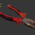 Durable Industrial Pliers Tool With Red Handle And Metal Jaws