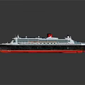 Large Luxury Cruise Ship With Swimming Pool On Upper Deck And Open Leisure Areas