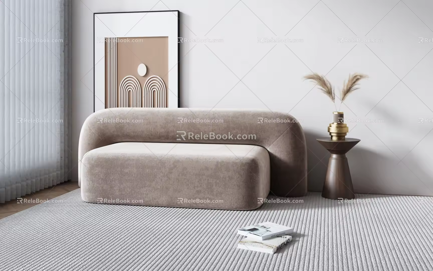 Modern Multiplayer Sofa Lazy Sofa 3d model