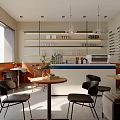Chill Coffee Shop Exterior With Modern Glass Facade Outdoor Seating And Street Greenery