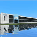 Factory building 3d model