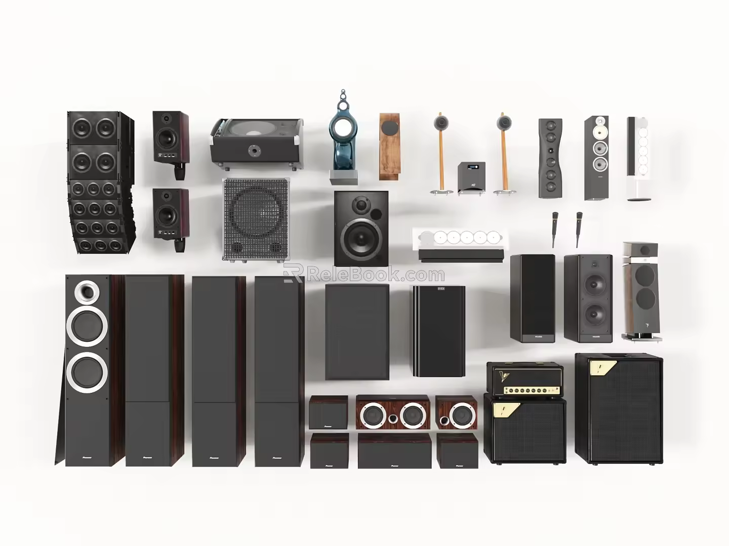 Audio microphone combination 3d model
