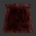 Red Wooden Chair With Textured Seat Cushion And Vertical Slat Backrest Design