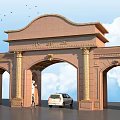 European-style gate 3d model