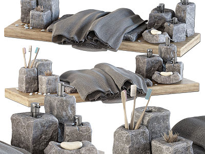 Modern Toiletries Stone Toiletries model