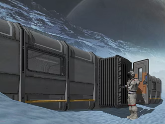 The Modern Astronaut Man 3d model