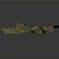 Detailed 3D Terrain Model With River Vegetation And Mountain Features