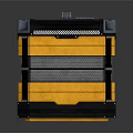 Industrial Stackable Multi Layer Metal Equipment Storage Case With Black Yellow Grid Design