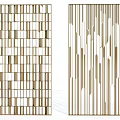 Modern Room Dividers With Geometric Patterns And Vertical Slats Irregular Design