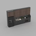 Modern Kitchen Cabinets With Dark Wood And Black Design Sink Stove And Refrigerator