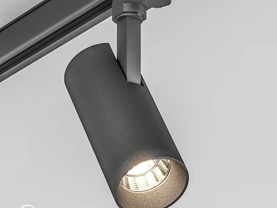 Modern Black Downlight Spotlight With LED Illumination For Ceiling Mounted Use 3d model
