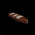 Vintage Wooden Boat With Leather Seats And Shiny Deck For Recreational Use
