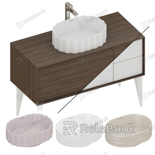 Modern wash basin cabinet wash basin sink faucet model