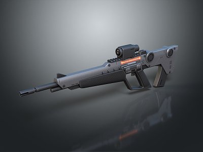 rifle semi-automatic rifle combat rifle battle rifle carbine war rifle attack rifle 3d model