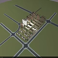 Aerial Planning of Modern Residential Area with High Rise Buildings and Greenery