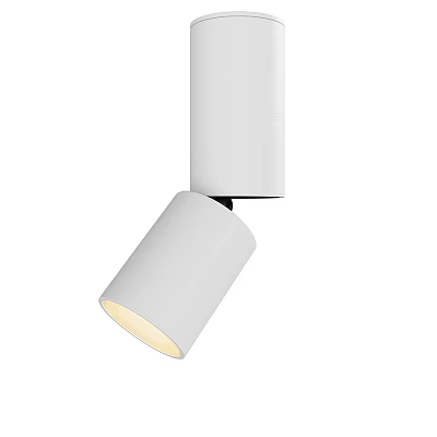 Modern White Downlight Spotlight with Sleek Cylindrical Design for Home Interior Lighting 3d model