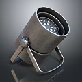 Industrial Metal Spotlight With Adjustable Stand Base And Perforated Front Cover