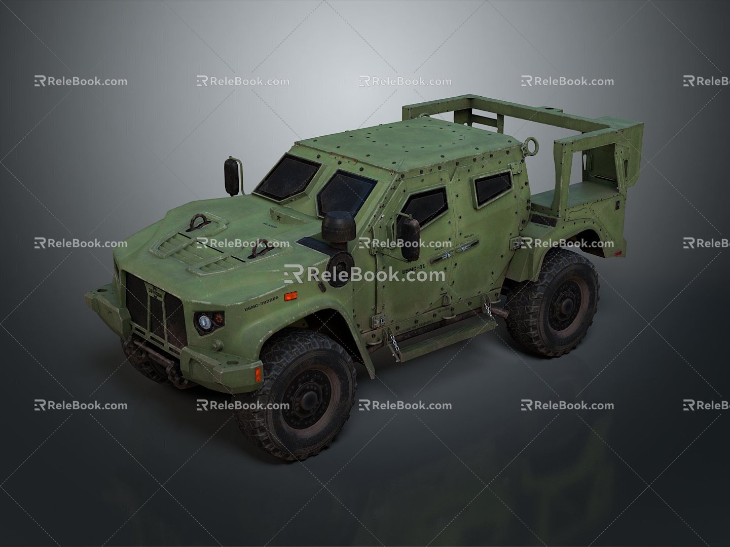 Modern Bulletproof Car Armed Car Armed Bulletproof Car Military Jeep 3d model