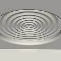 Modern Ceiling With Circular Ring Pattern And Lighting