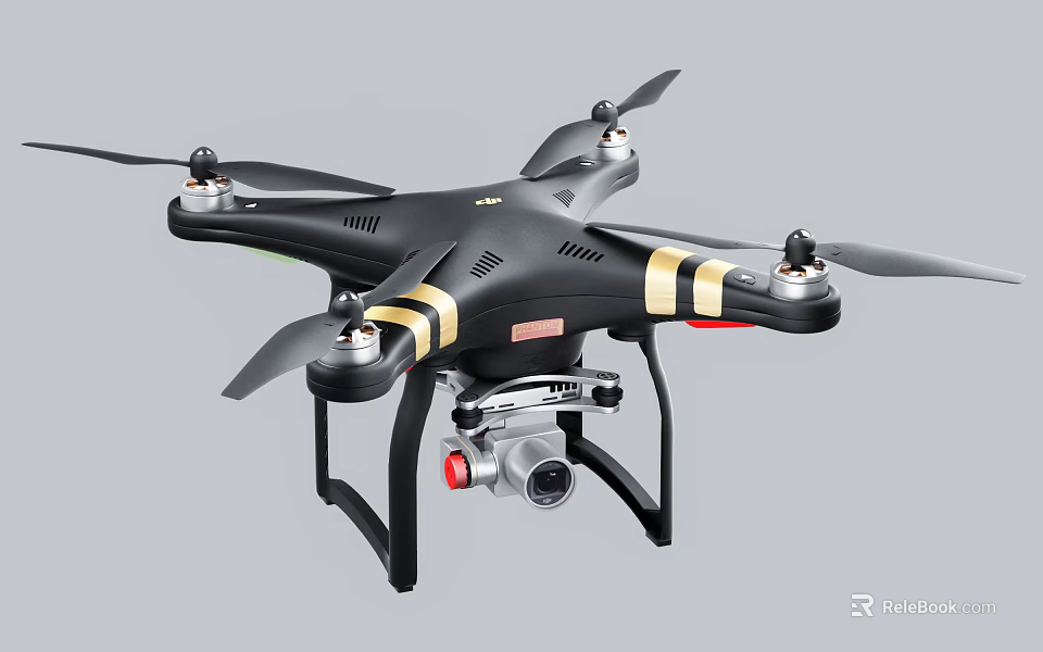 Smart Machine Drone With Built in Camera For Aerial Photography And Surveillance 3d model