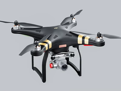 Smart Machine Drone With Built in Camera For Aerial Photography And Surveillance 3d model