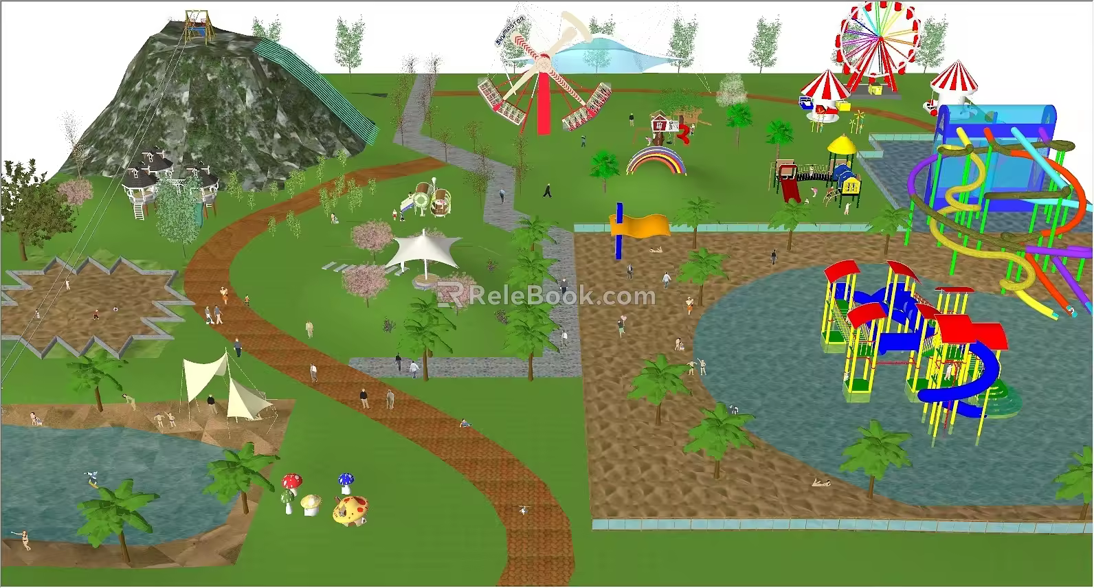 Children's Playground Modern Playground 3d model