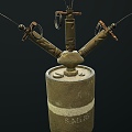 German Grenade Weapons German World War II Grenade Mine Grenade Equipment Equipment 3d model