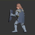 Modern Game Role Warrior Samurai Soldier 3d model