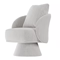 Modern Soft Upholstered Fabric Rotatable Leisure Chair With Comfortable Armrests And Multiple Optional Colors