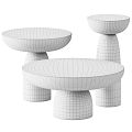 Modern Coffee Table Solid Wood Corner Round Side Table Coffee Table 3d model