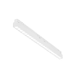 White Linear LED Light Fixture With Multiple Round Lamps For Bright Illumination 3d model