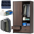 Modern Wardrobe Solid Wood Wardrobe 3d model