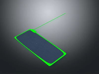Electronic Solar Device With Green Frame And Built in Antenna For Charging 3d model