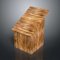 Rustic Wooden Storage Box With Plank Design And Natural Wood Texture