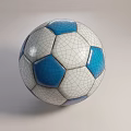 Blue and White Soccer Ball Classic Hexagonal Panel Design Sports Equipment for Training