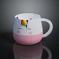 Adorable Unicorn Mug Featuring Rainbow Mane Closed Eyes And Pink Cheeks Design