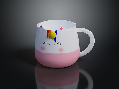 Modern Cup Cartoon Water Cup Children's Water Cup 3d model