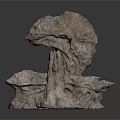 Multiple Sculptural Decorative Elements With Various Shapes And Rough Texture