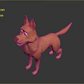 Cartoon Dog Character With Orange Fur Standing Pose Pointed Ears Curious Expression