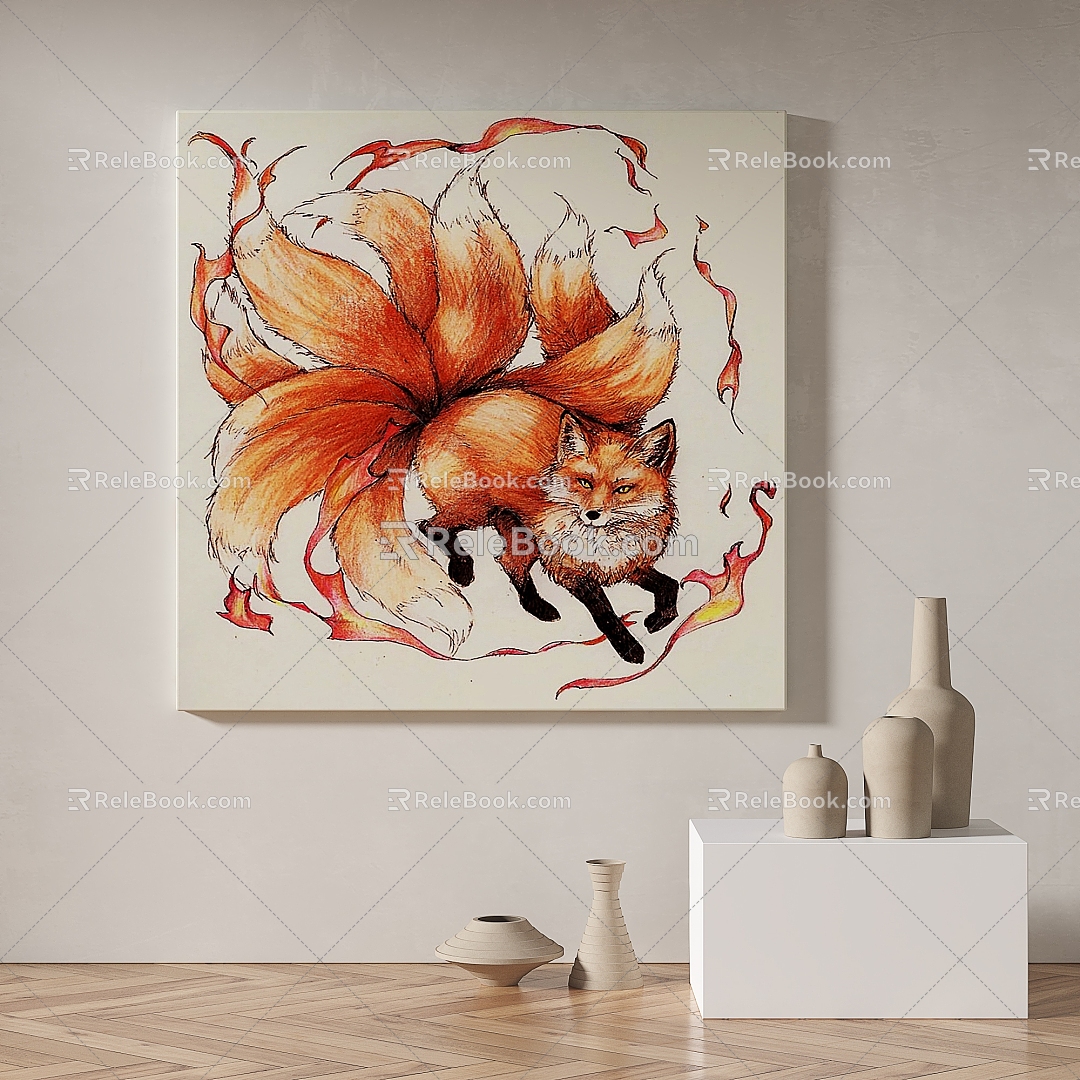 Simple abstract decorative painting 3d model