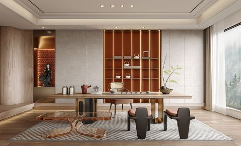 New Chinese Tea Room 3d model