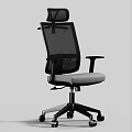 Ergonomic Office Chair With Mesh Back Gray Cushion And Black Frame