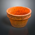 Garden Decoration Terracotta Pot With Intricate Carved Patterns And Rustic Appeal