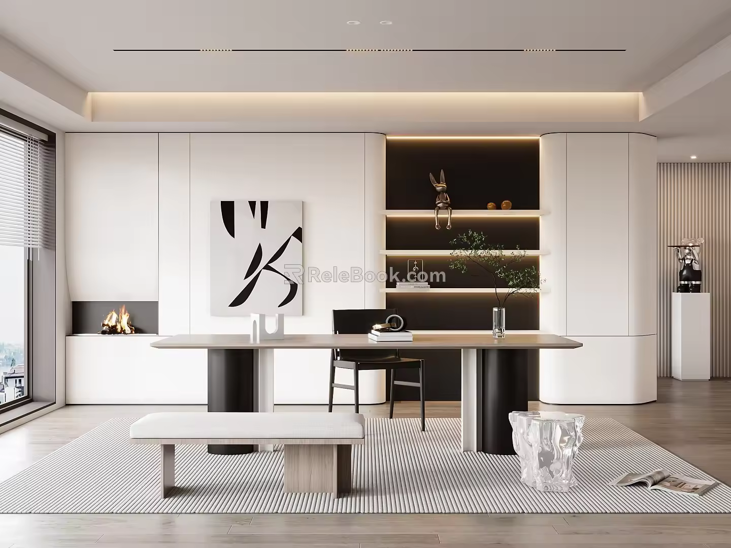 Modern study 3d model