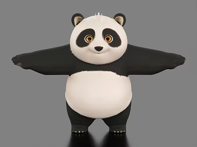 Cartoon Panda Panda Character Panda Ornaments 3d model Cartoon Panda Panda Character Panda Ornaments 3d model