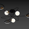 Chandelier Living Room Ceiling Bedroom Chandelier Light Ball Lamp Spherical Lamp Lamps 3d model