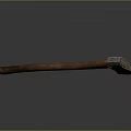 Vintage Axe with Wooden Handle and Rustic Metal Head as Classic Tool