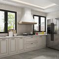 Modern Kitchen Interior Design With White Cabinets Sleek Countertop Window And Appliances