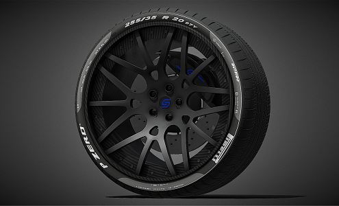 Modern tire wheel 3d model