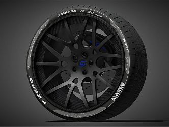 Modern tire wheel 3d model